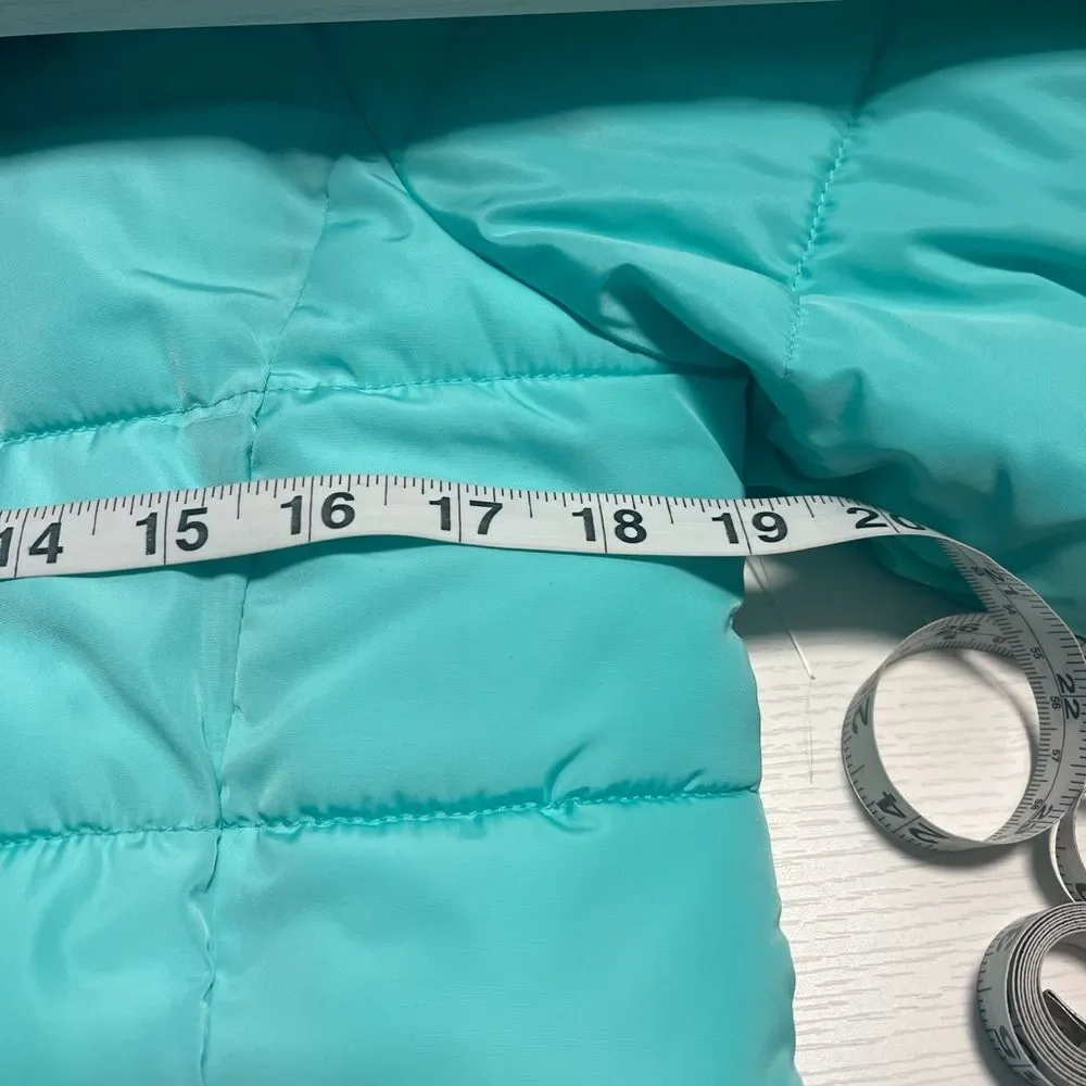 Justice Girls Mint Green Puffer Winter Jacket Coat 16/18